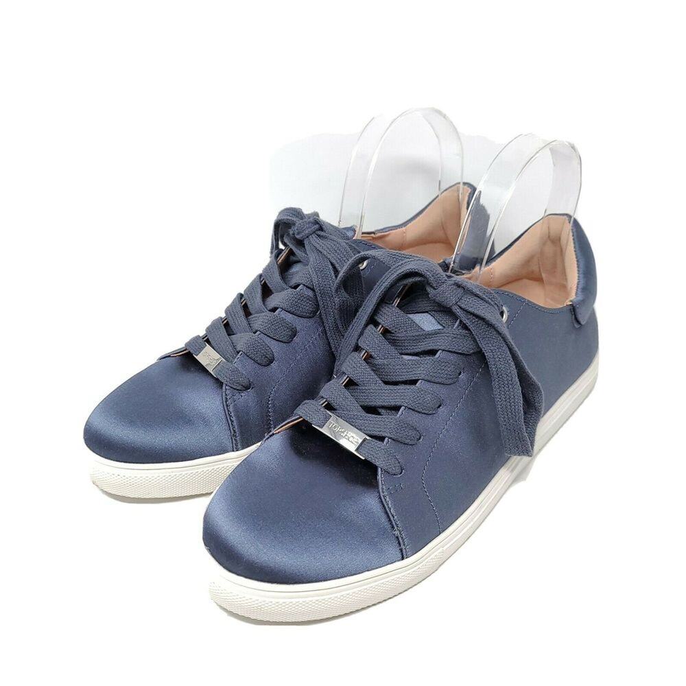 Topshop Catseye Satin Sneaker SZ 7 40 Blue/Gray